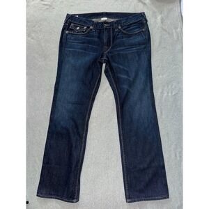 True Religion Mens Ricky Big T Straight Jeans Blue Denim Size‎ 38